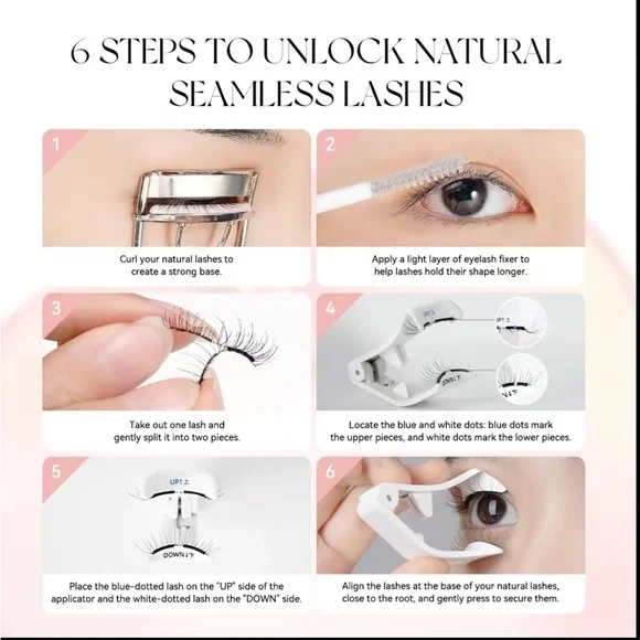 Wosado - Magnetic Eyelashes - #14 FROST BLACK - Sticker and Pouch Set - Picture 4 of 5